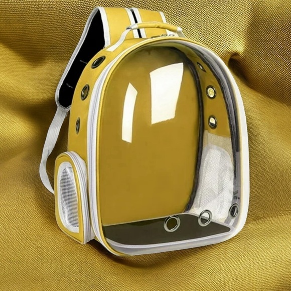 (NEW)Yellow PetPack Clear Bubble Carrying Bag Small, dogs Cats, Space Capsule - Picture 4 of 15
